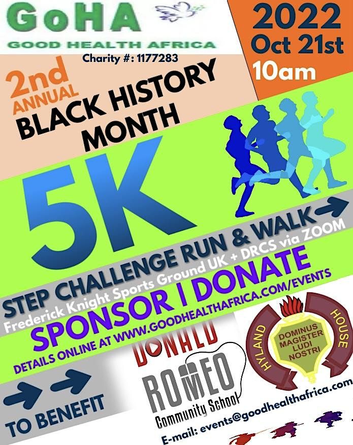 GoHA 2nd Annual Black History Month 5K Step Challenge Walk\/Run