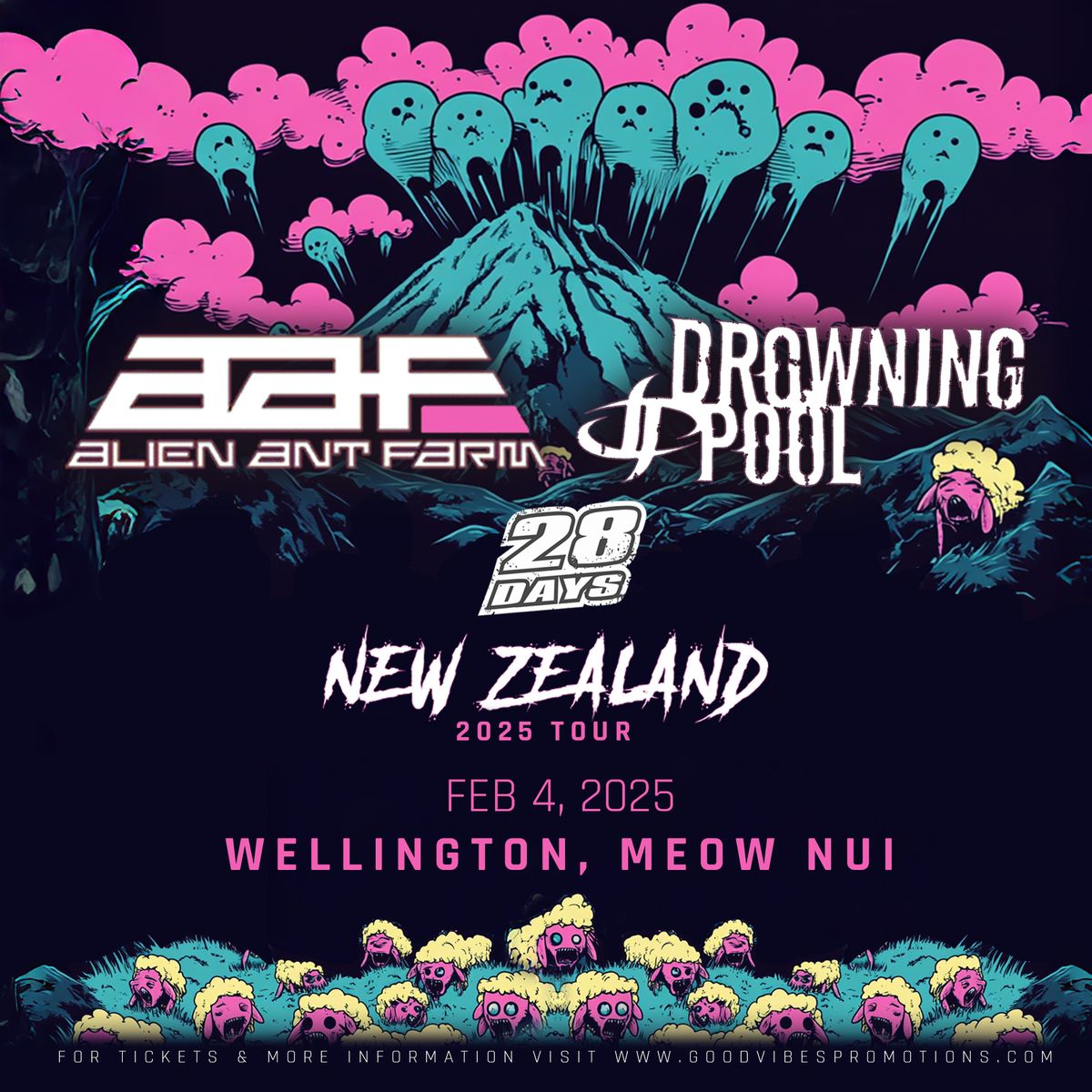 Alien Ant Farm + Drowning Pool + 28 Days NZ Tour - Wellington