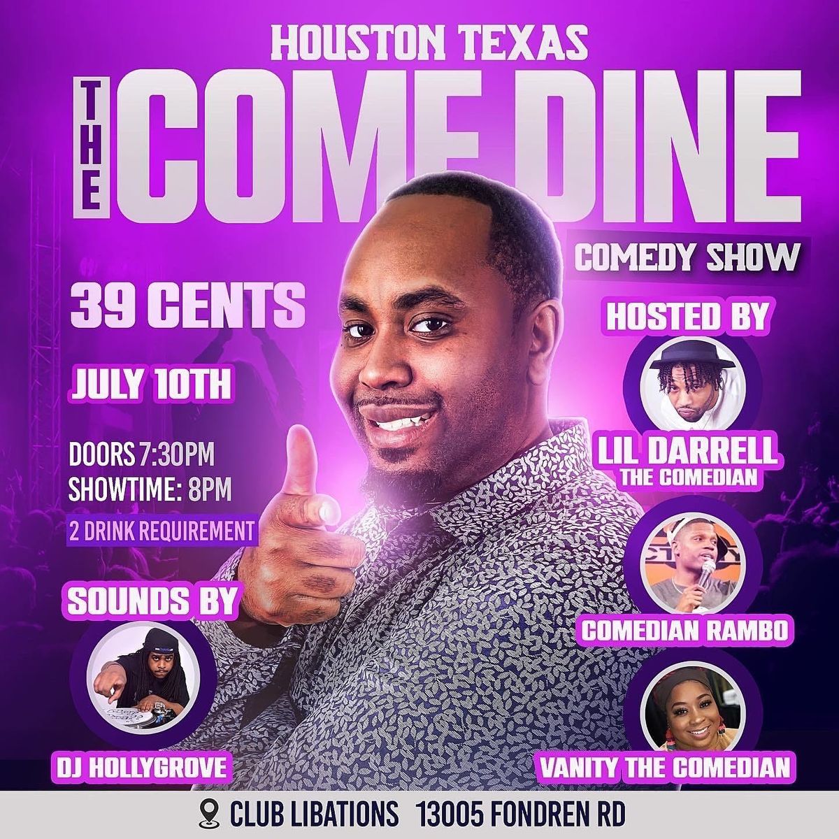 Houston Texas: The Come Dine Comedy Show