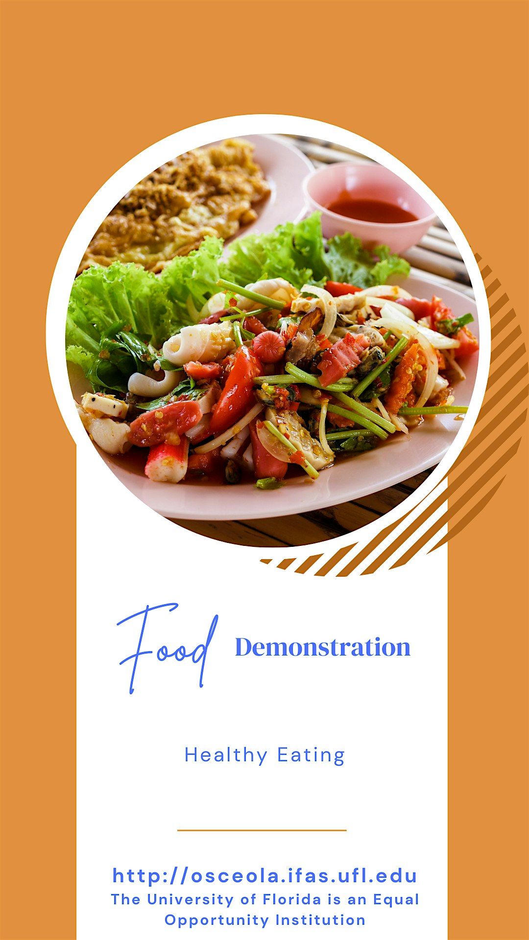 "Healthy Eating" Food Demonstration - Tuesday, July 30th, 11:00 am