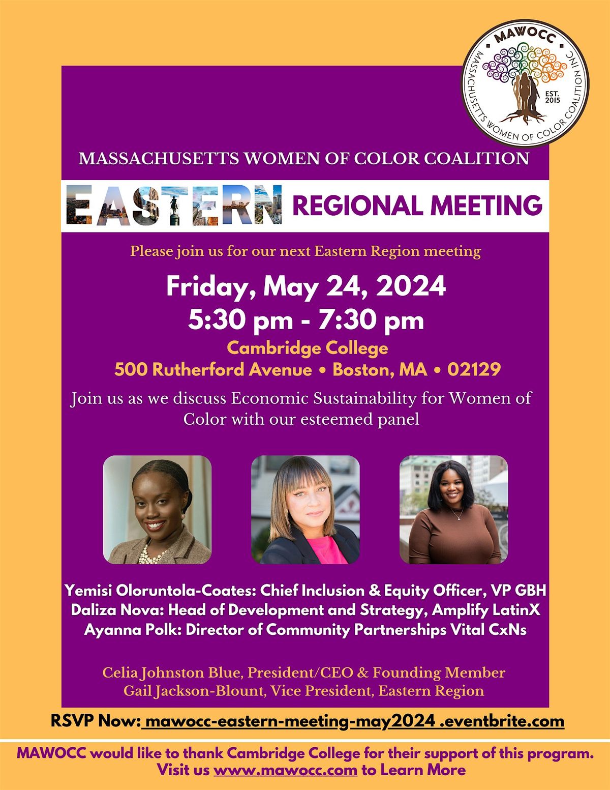 Massachusetts Women of Color Coalition Eastern Regional Meeting