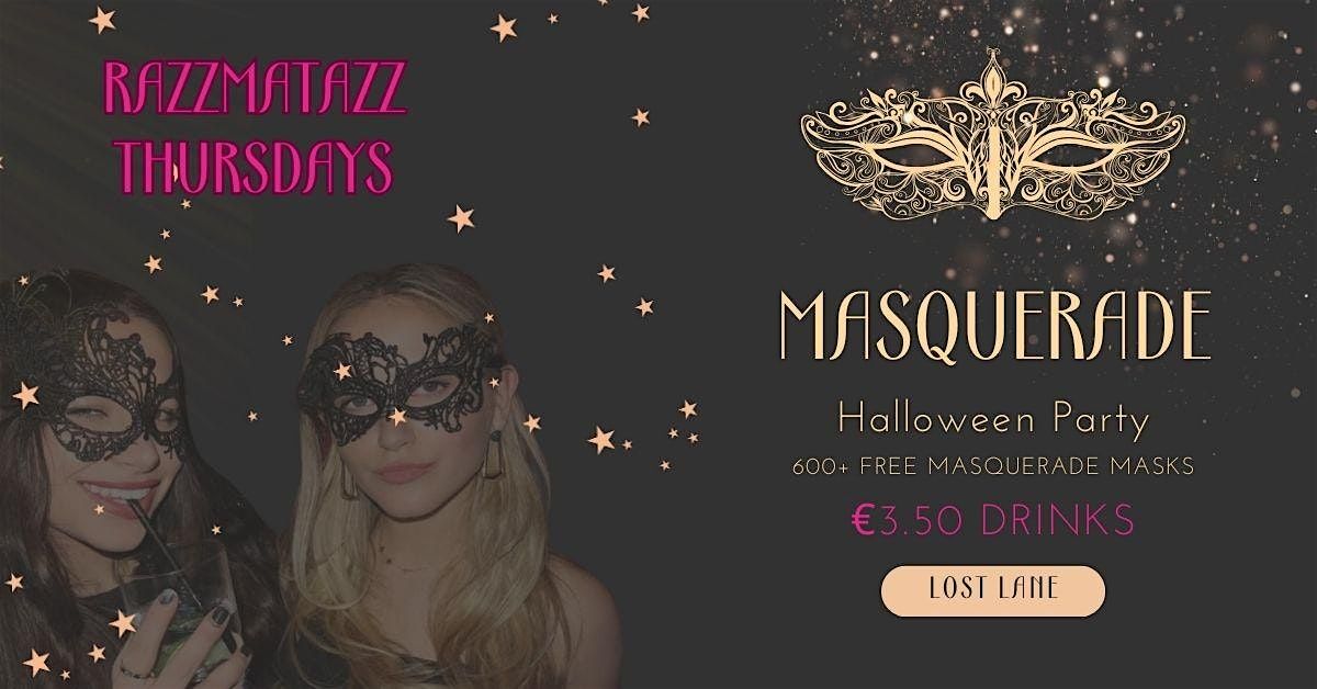 Lost Lane Thursdays - Halloween Masquerade Party - FREE Masks - FREE ENTRY