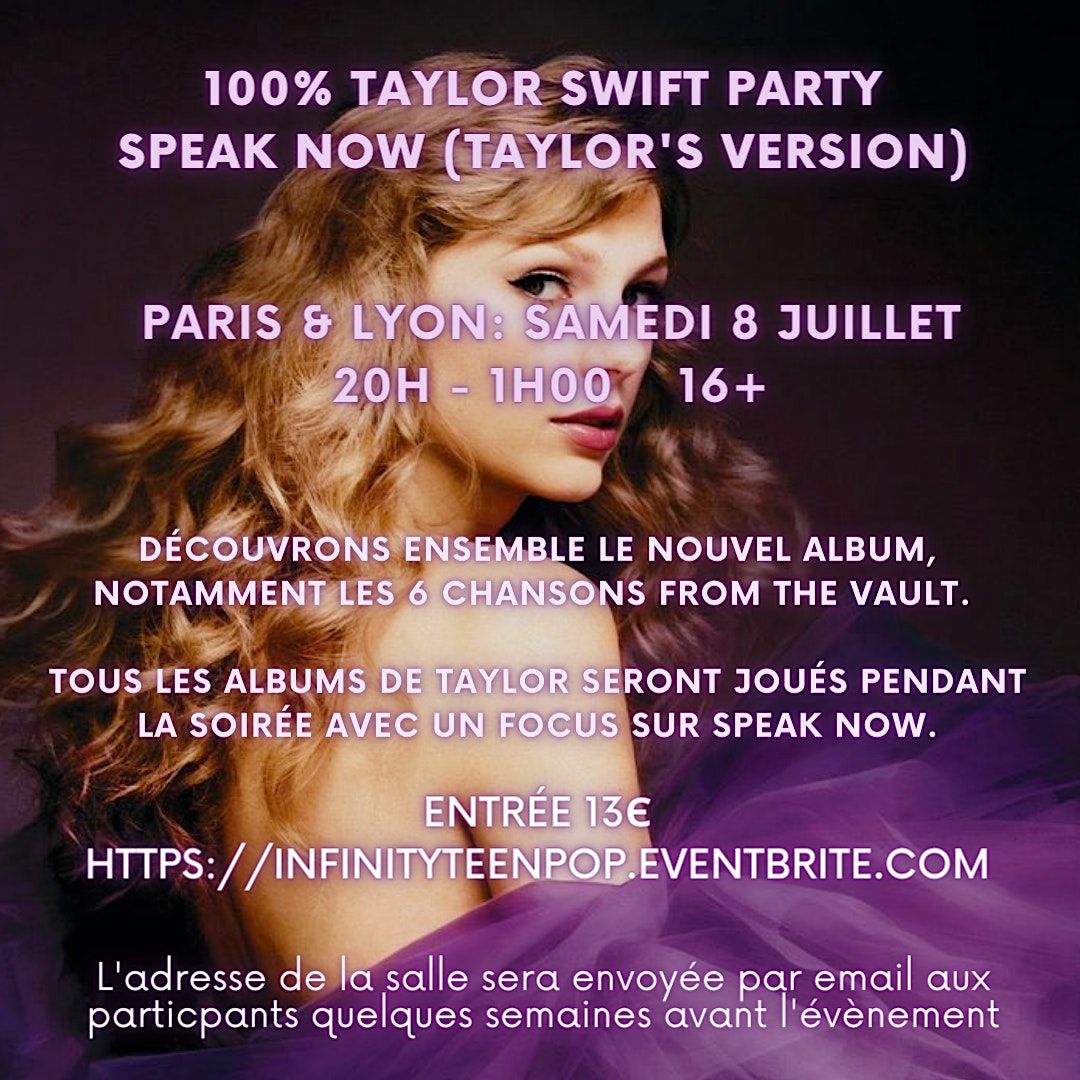 Soir\u00e9e Taylor Swift -  \u00c9dition Speak Now (Paris)