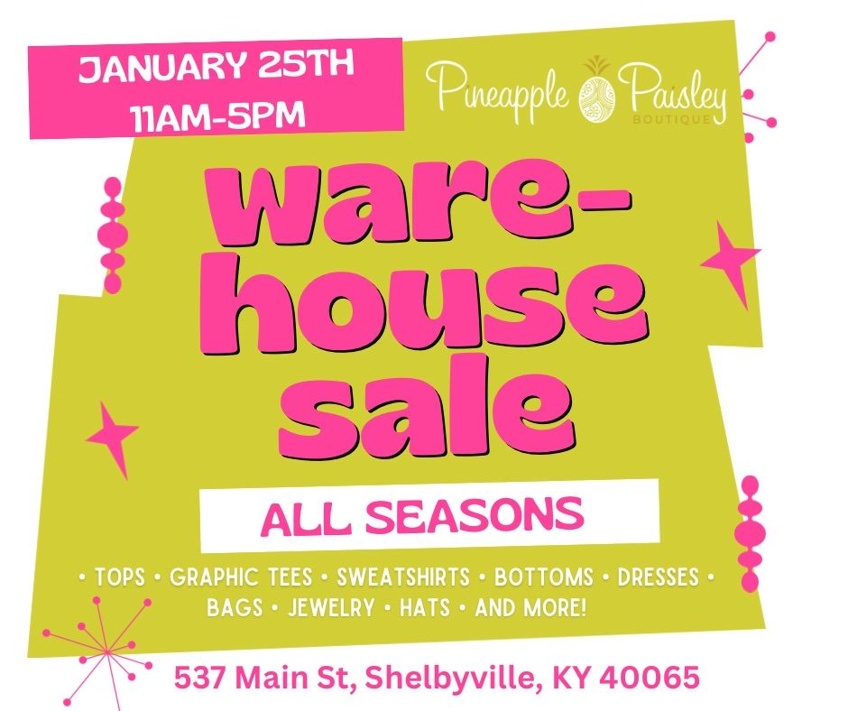 PINEAPPLE PAISLEY WAREHOUSE SALE! \ud83d\udecd\ufe0f