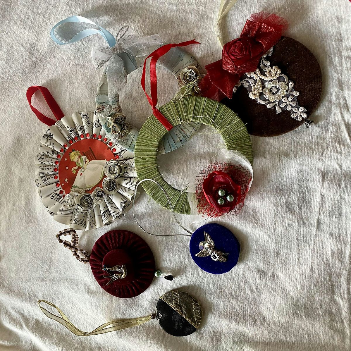 Mixed Media Holiday Decorations