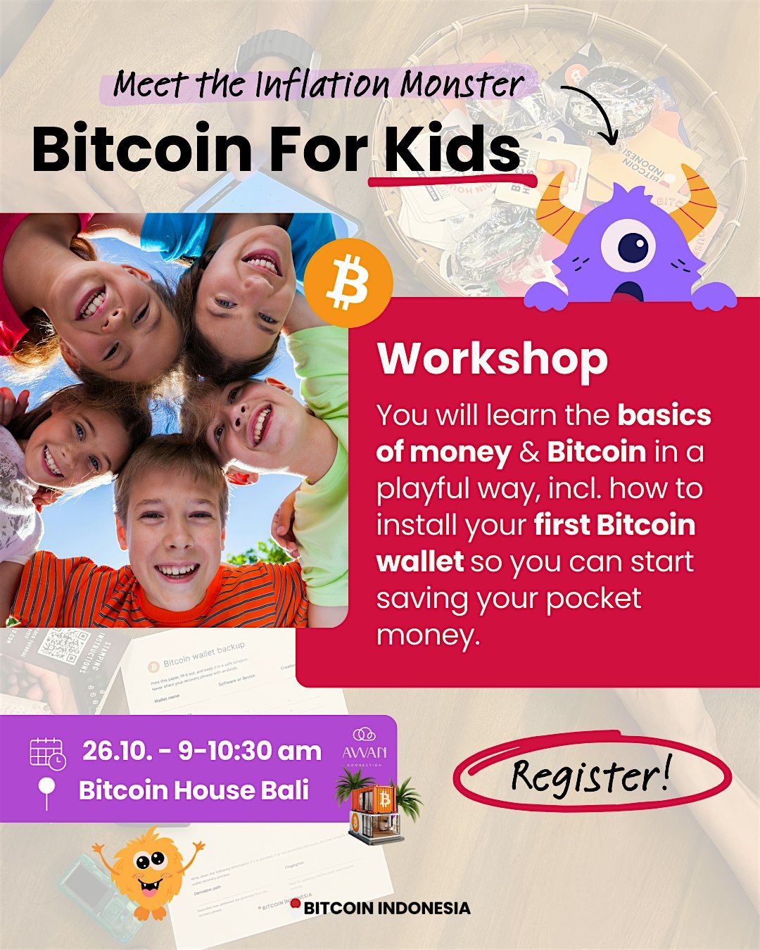 Bitcoin for Kids Workshop - Inflation Monster