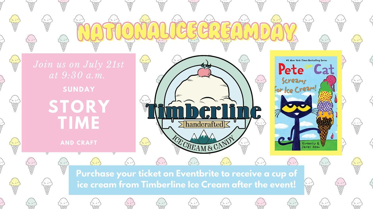 National Ice Cream Day Sunday Story Time with Bright Side Bookshop