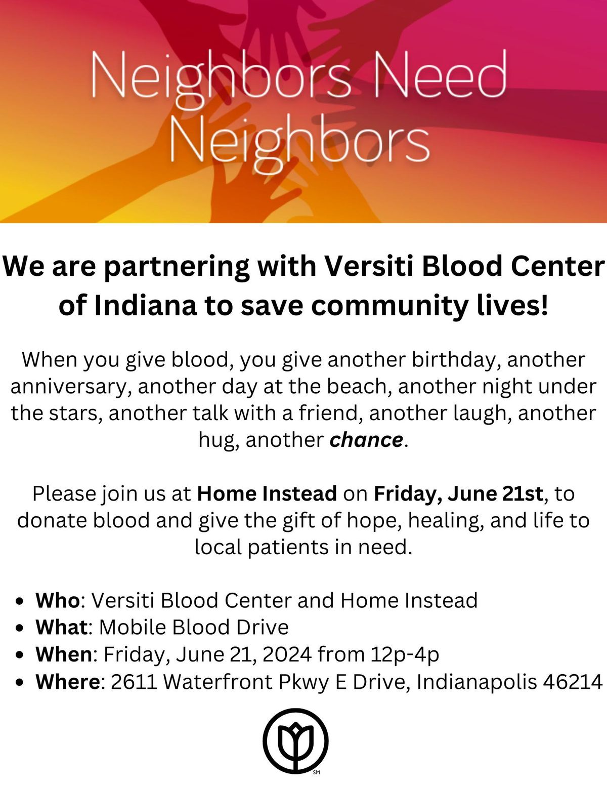 Versiti Blood Drive hosted by Home Instead