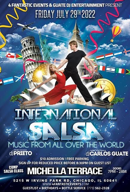 Internaional Salsa Friday @ Michella's (Music from all over the world)