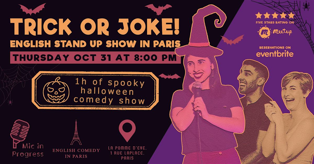 Halloween English Comedy Show in Paris | Wear a Costume - Get a Free Shot