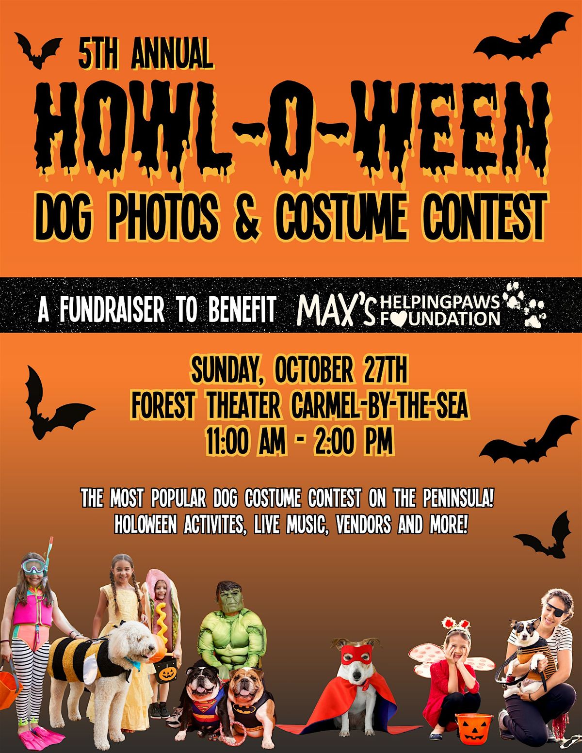 Howl-o-ween Dog Photos and Costume Contest Fundraiser