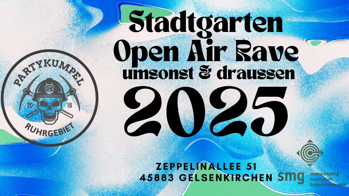 Partykumpel Ruhrgebiet \u201eRAVE IM STADTGARTEN\u201c Open Air - Umsonst & Draussen - Zero Waste