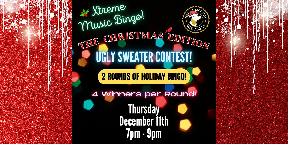 Christmas Music Bingo Night & Ugly Sweater Contest