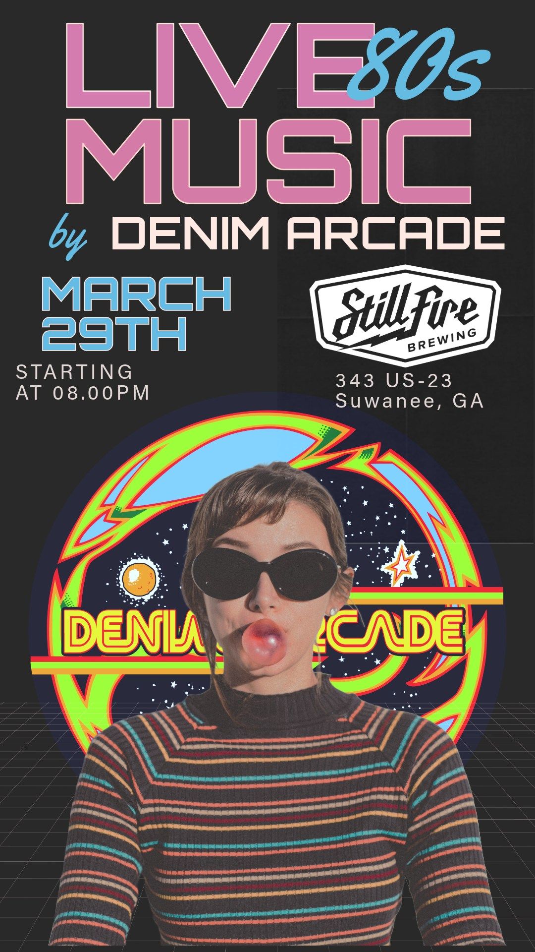 Denim Arcade at Stillfire Brewing in Suwanee March 29!