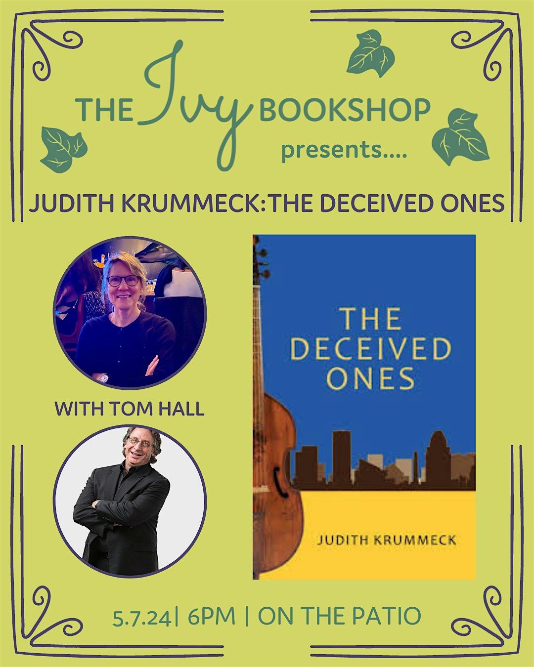 Judith Krummeck: Book Launch for THE DECEIVED ONES (with Tom Hall)