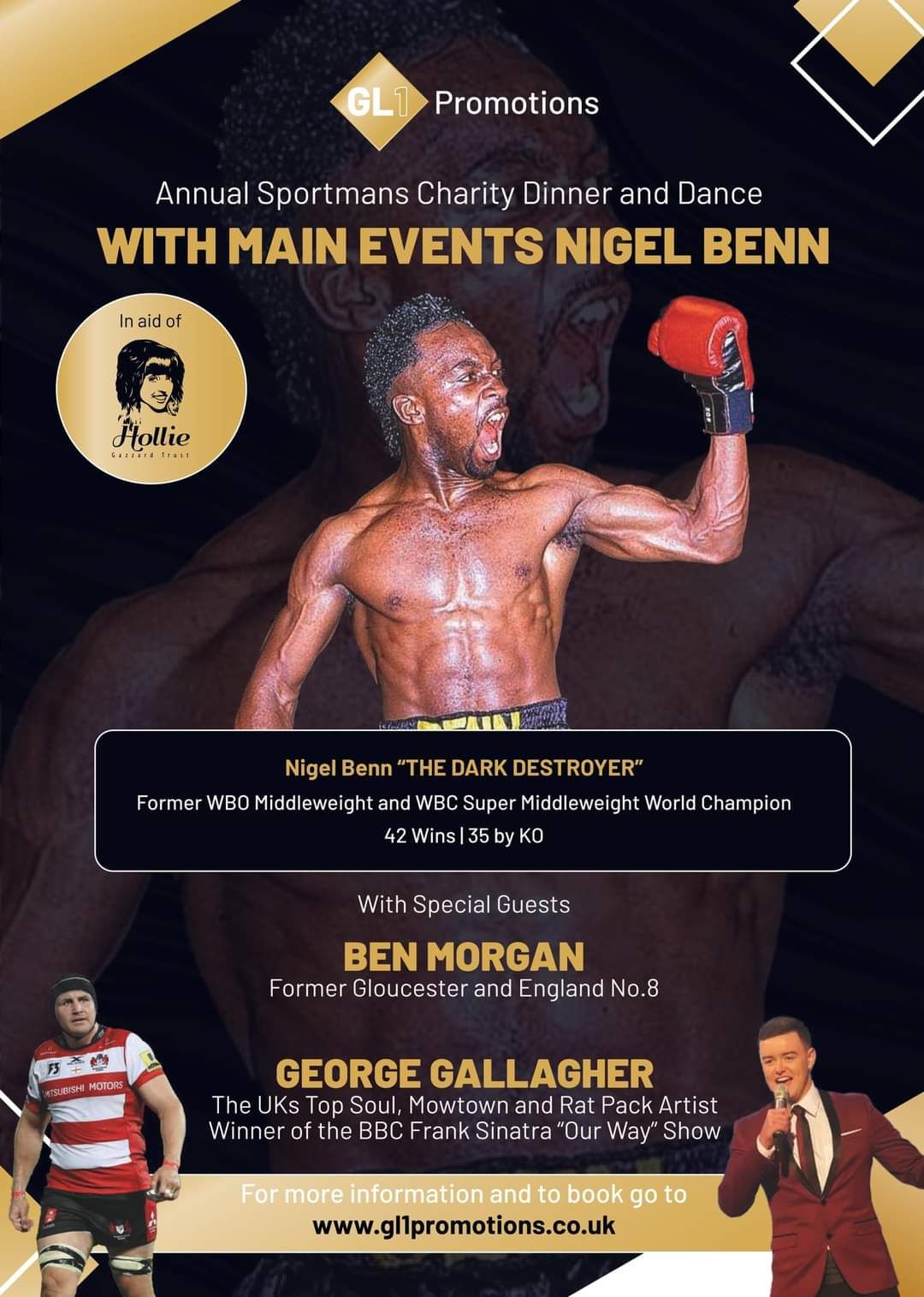 An evening with Nigel Benn, Ben Morgan and George Gallagher.