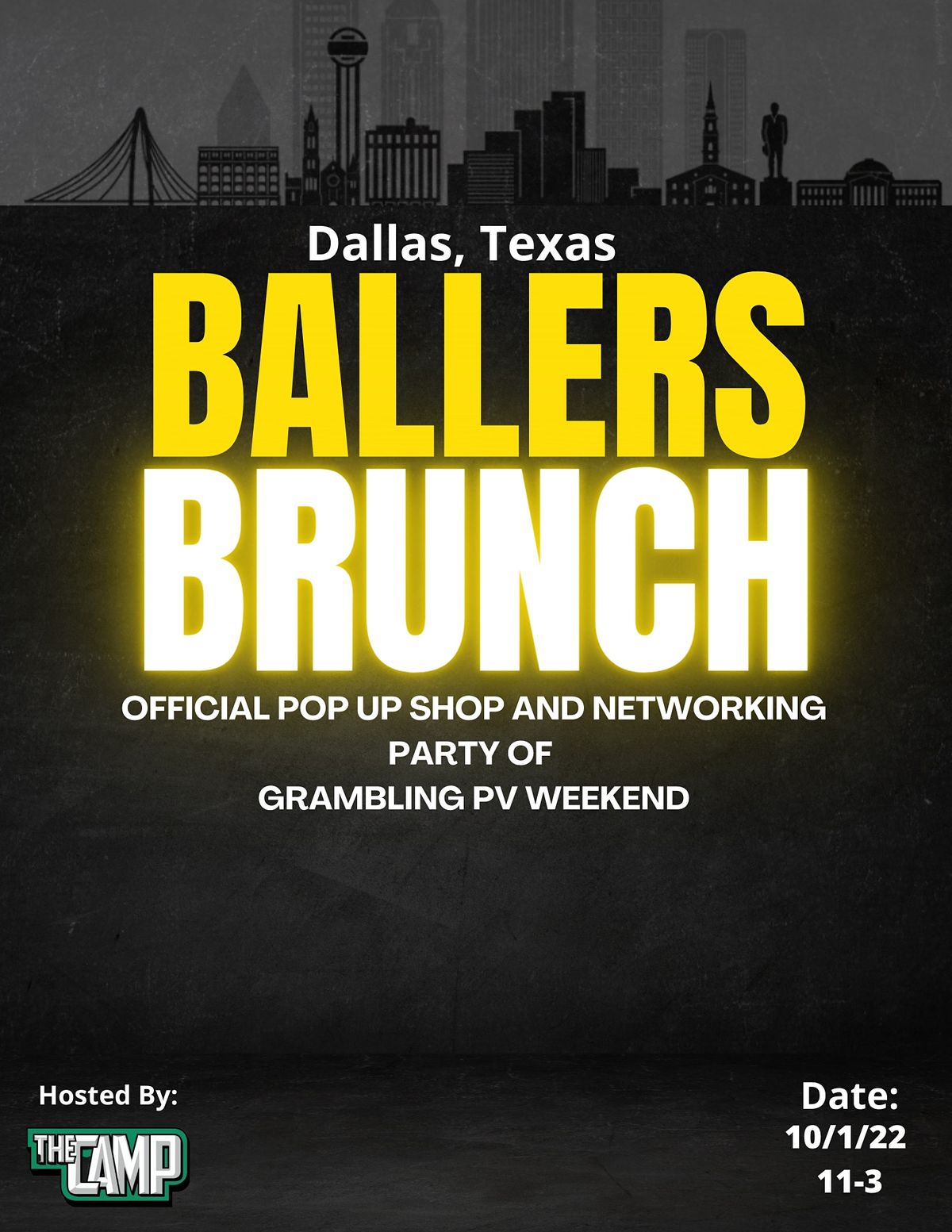 Ballers Brunch Pop up Shop and Networking Party