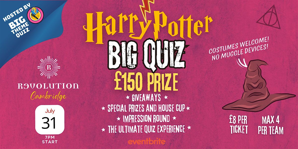 Big Harry Potter Quiz @ Revolutions Cambridge