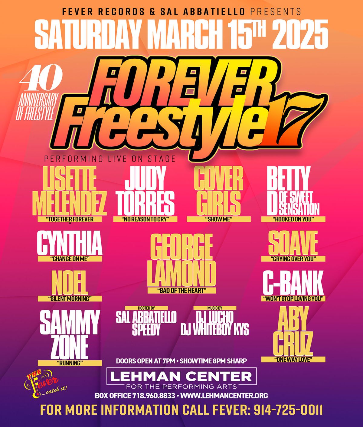 Forever Freestyle 17 @ Lehman Center For Performing Arts, Bronx NY