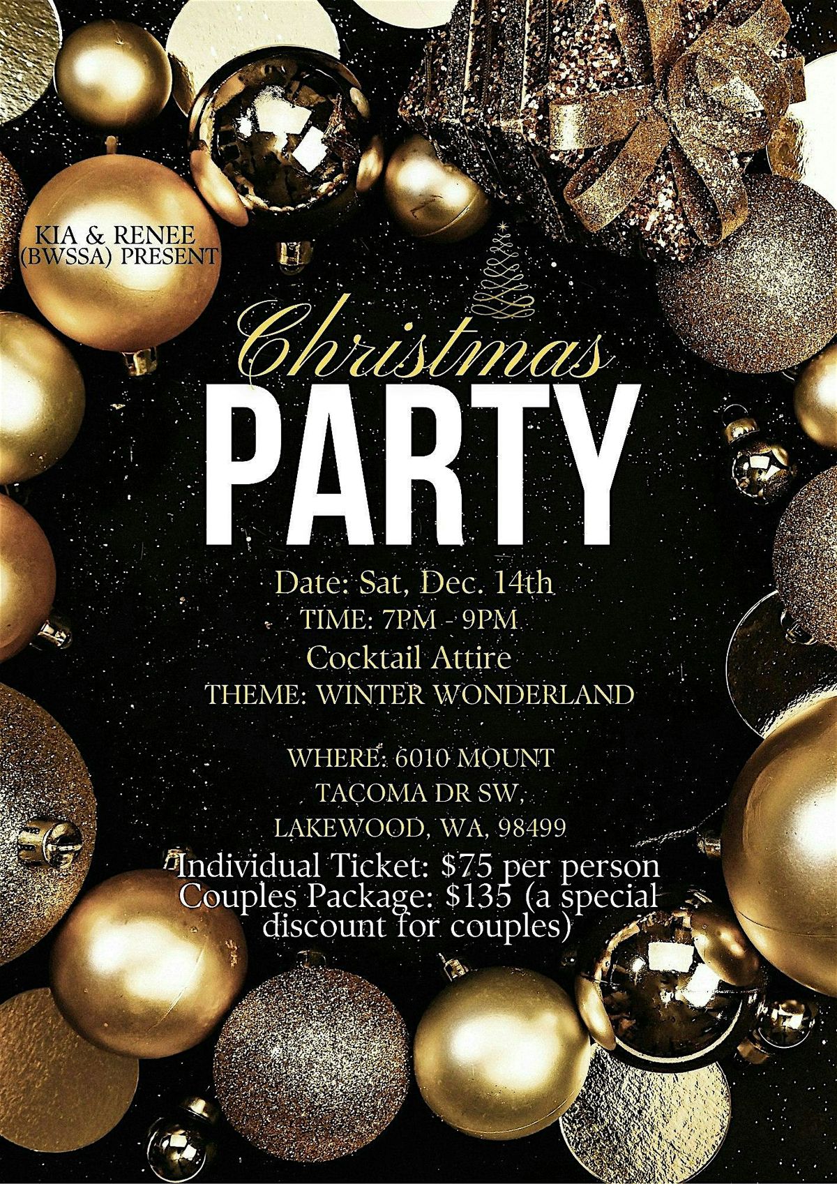 Kia & Renee's 4th Annual Christmas Party (BWSSA)