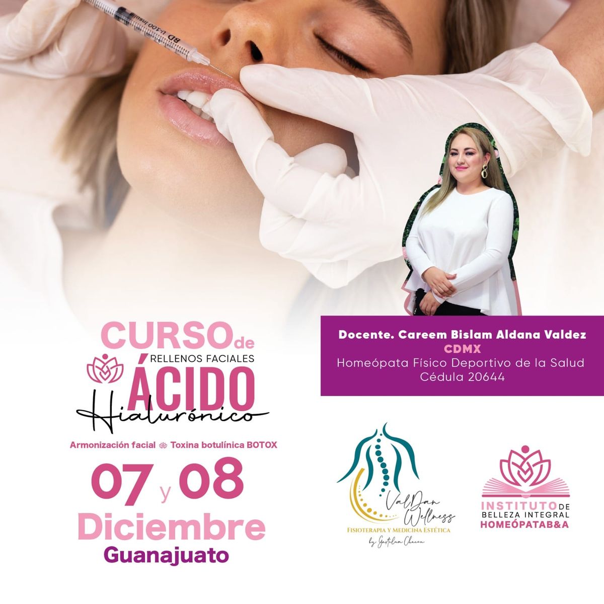 Curso de Rellenos Faciales con \u00c1cido Hialur\u00f3nico y Botox