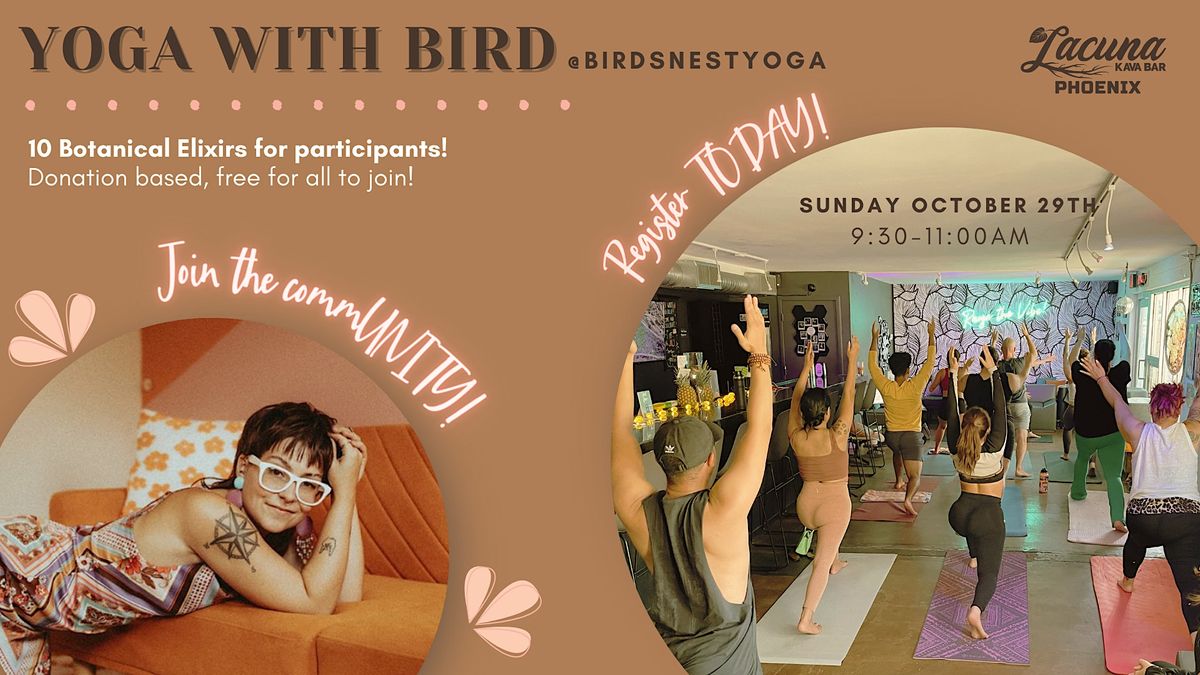 Morning Yoga with Bird at Lacuna Kava Bar!