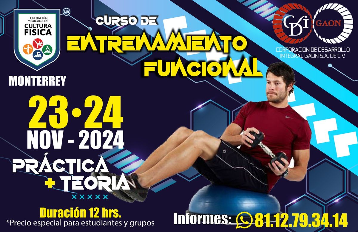 CURSO ENTRENAMIENTO FUNCIONAL MONTEERREY