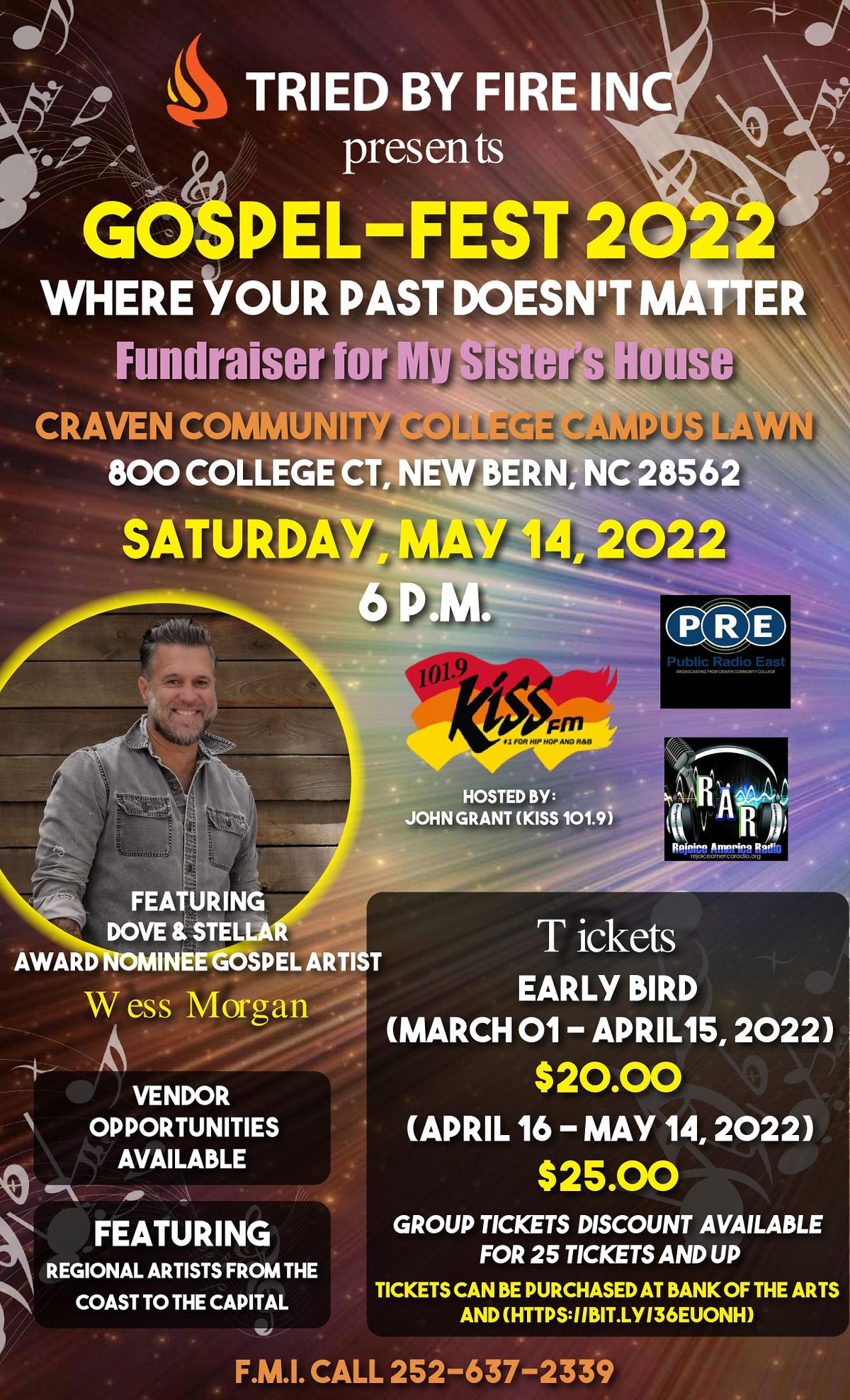 GospelFest 2022, 800 College Ct, New Bern, 14 May 2022