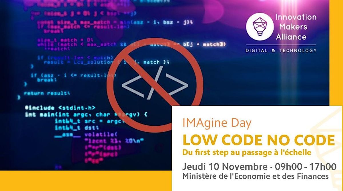 IMAgine Day - Low Code No Code, Ministère de l'Économie et des Finances ...