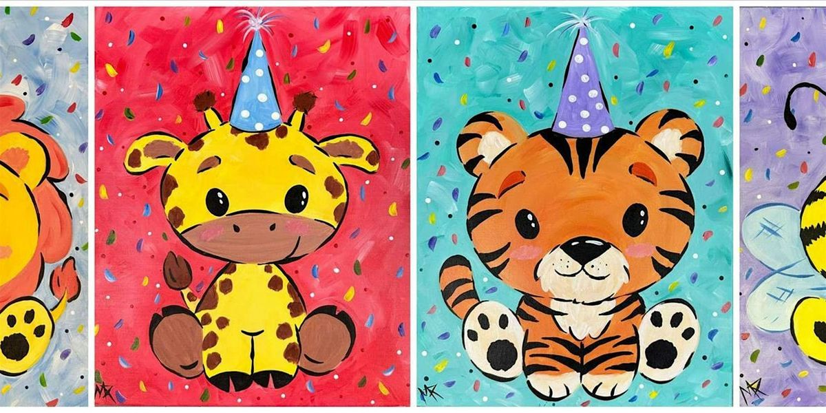 Cute Animal Assemble - Family Fun - Paint and Sip by Classpop!\u2122
