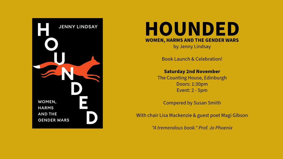 Book Launch - Hounded: Women, Harms and The Gender Wars by Jenny Lindsay