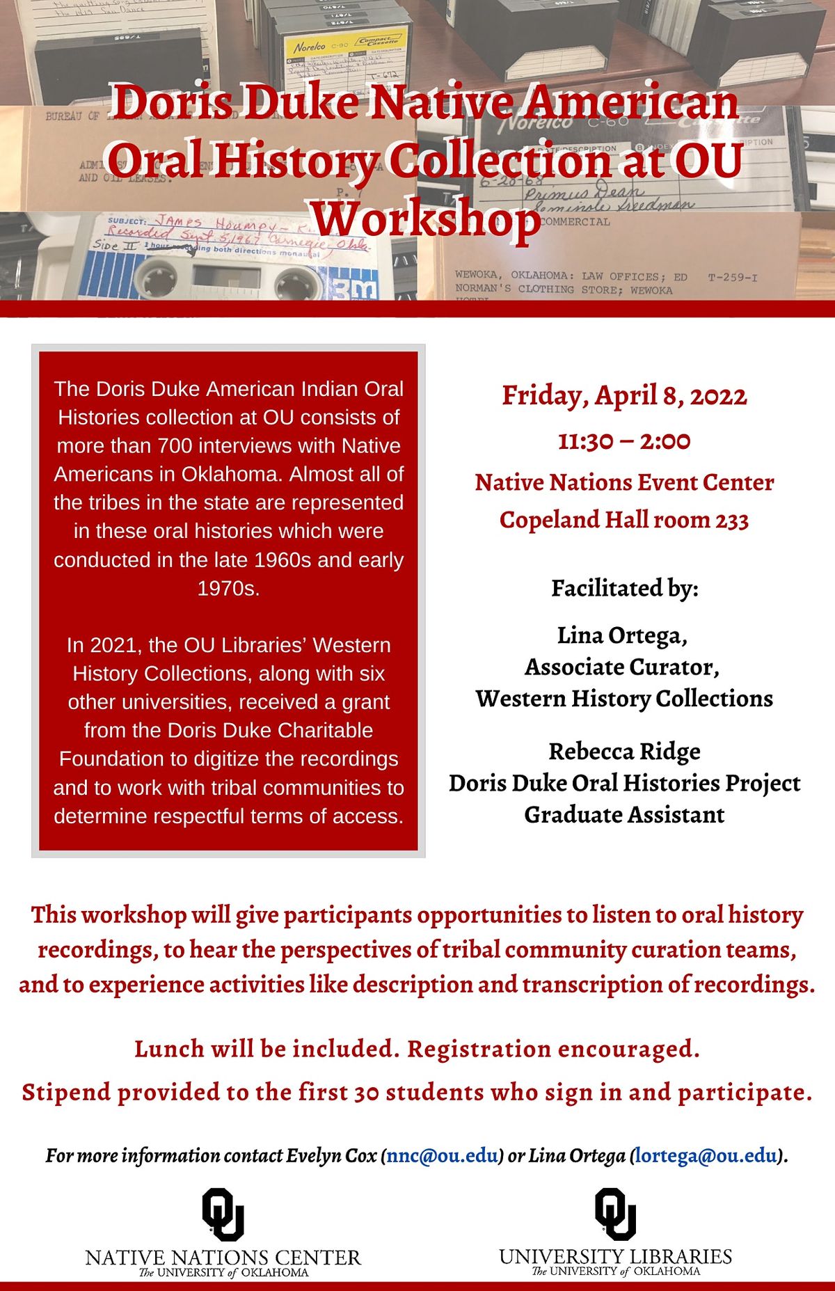 Native American Oral Histories Collections Native American Oral Histories Collections