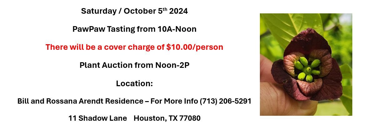 Houston PawPaw Tasting - Oct 5, 2024