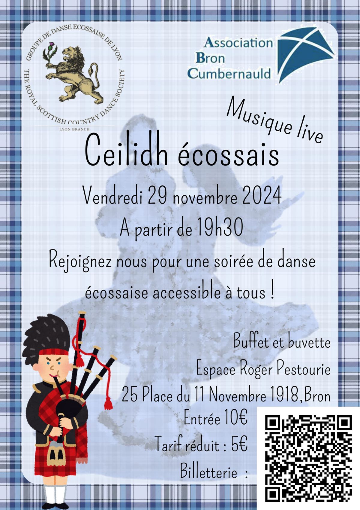 Ceilidh - Bal traditionnel \u00e9cossais pour les 50 ans de Bron-Cumbernauld