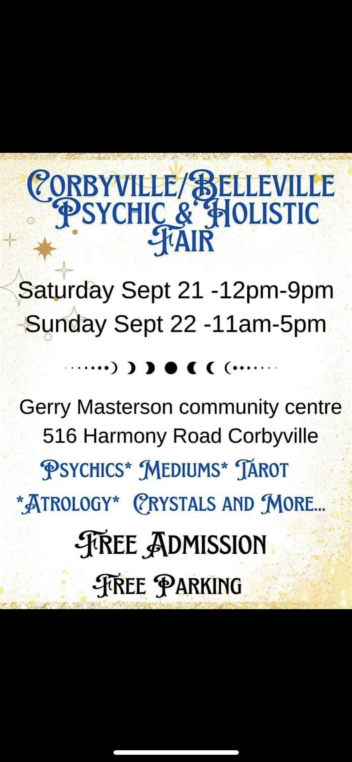 Corbyville\/Belleville Psychic & Holistic Fair hosted by REID EVENTS