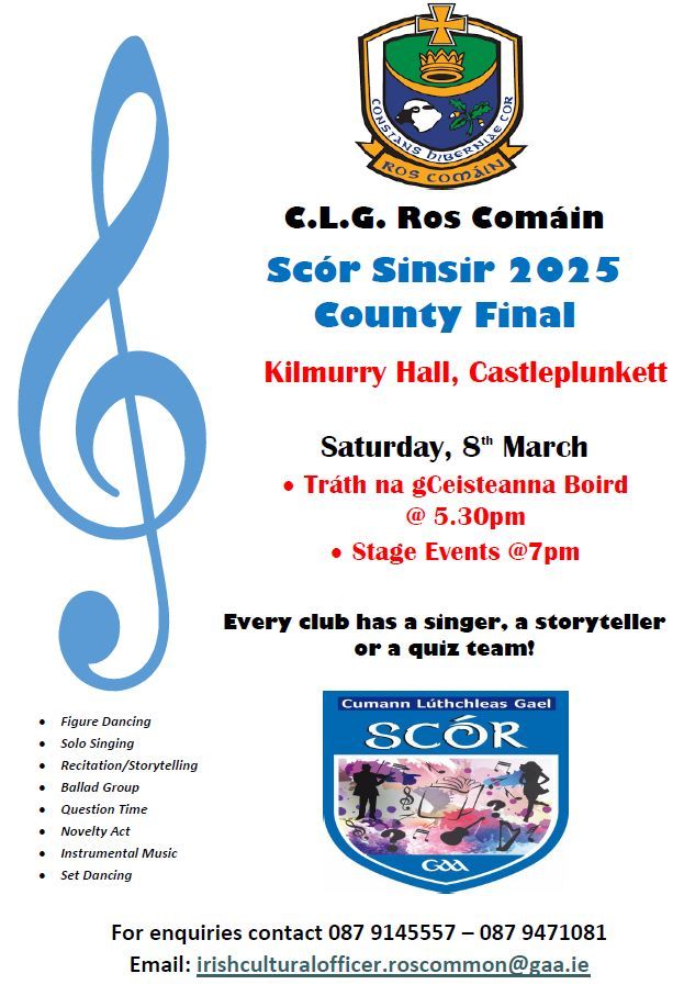 Roscommon GAA Sc\u00f3r Sinsir Final 2025