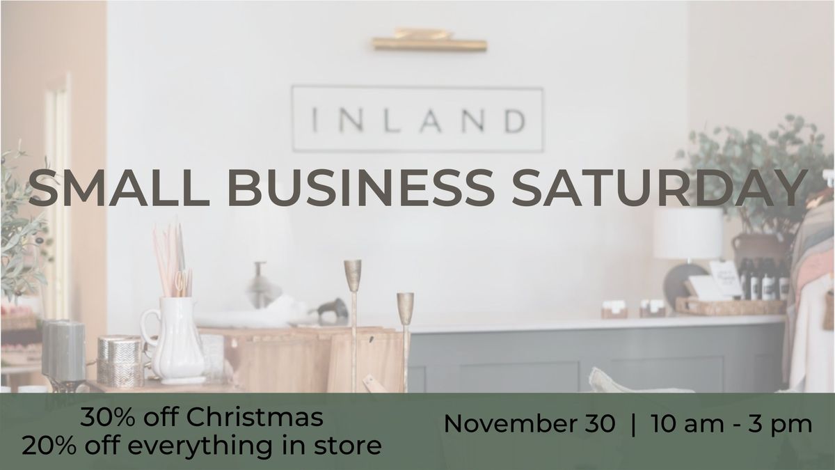 Small Business Saturday with Inland