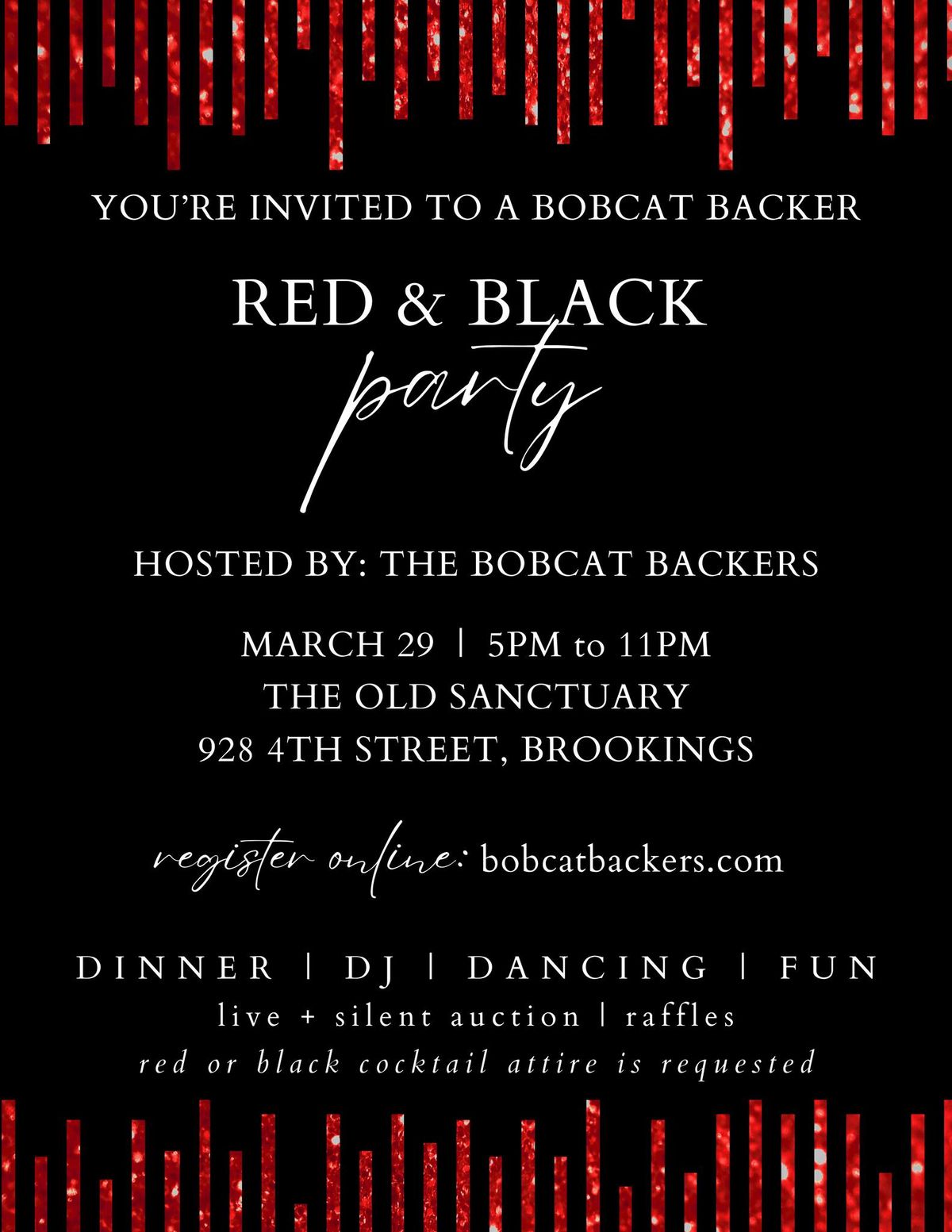 Red and Black Cocktail Party - Spring Backer Event