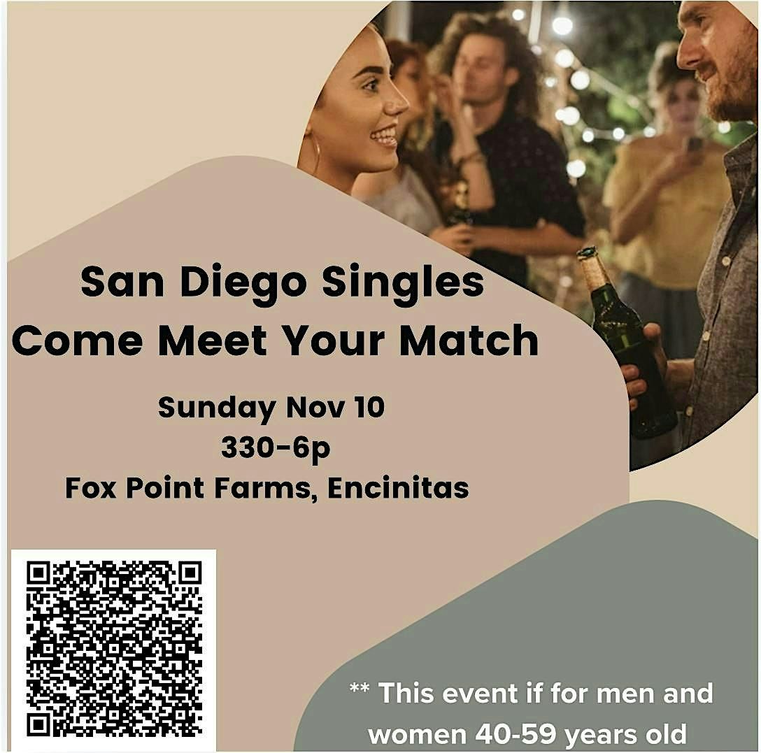 Mix and Match Singles Event:  Calling SD 40-59 year old singles