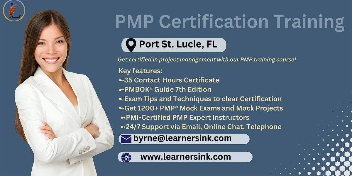 Confirmed 4 Day PMP Bootcamp In Port St. Lucie, FL