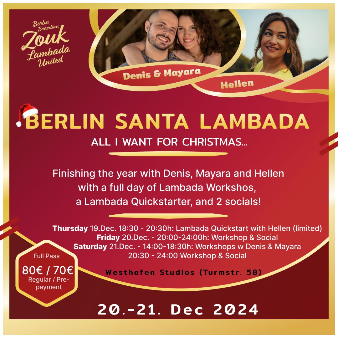 BERLIN SANTA LAMBADA - Christmas Edition with Denis, Mayara & Hellen (20.-21. Dec)