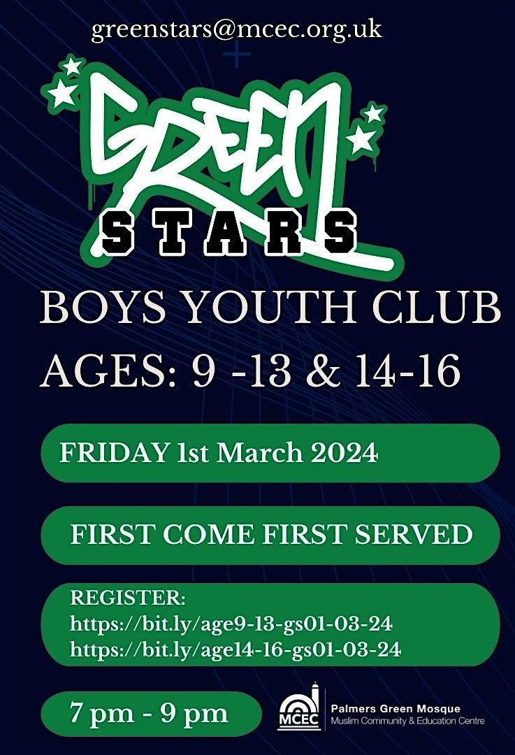 Greenstars Youth Club Boys Session - Age 14-16