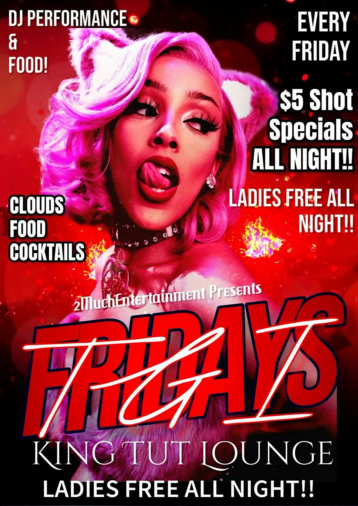 T.G.I FRIDAYS: LADIES FREE ALL NIGHT!! (Clouds, Food & Cocktails)