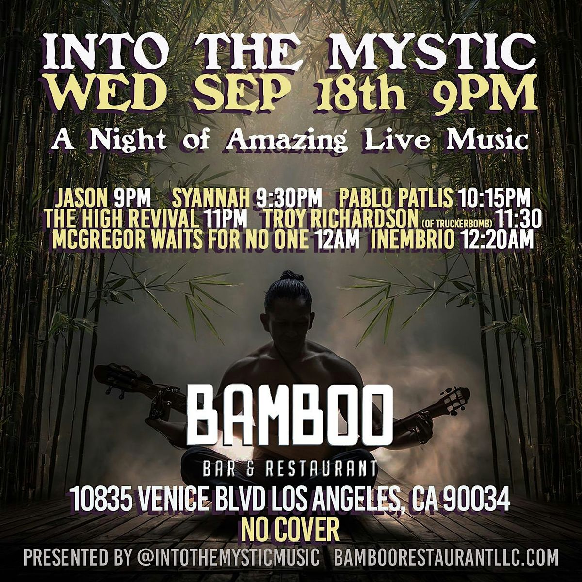 @INTOTHEMYSTICMUSIC : A NIGHT OF AMAZING LIVE MUSIC\u2728