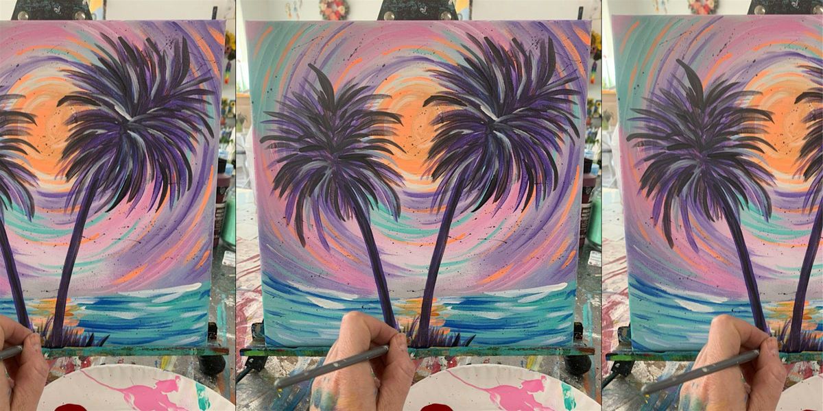 Purple Palm trees: Glen Burnie, Beach Bar with Artist Katie Detrich!