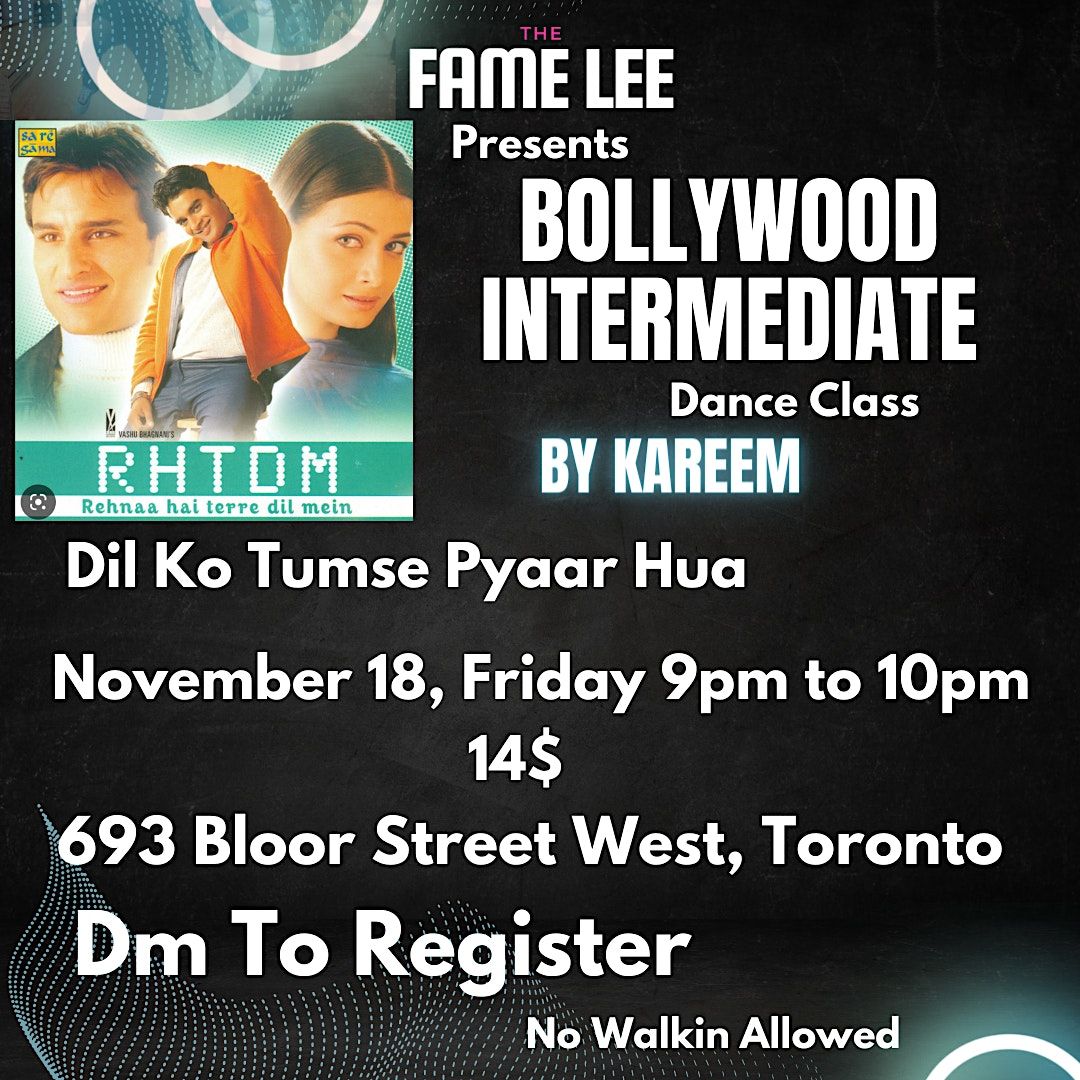 Bollywood Intermediate Dance Class - RHTDM Songs