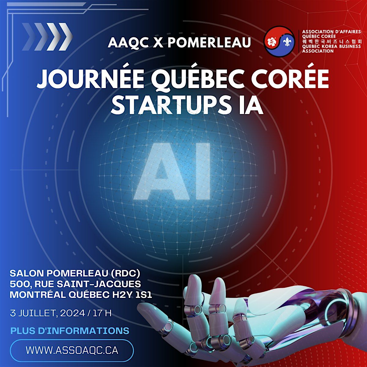 Journ\u00e9e Startup IA Qu\u00e9bec Cor\u00e9e\/Quebec Korea AI Startup Day