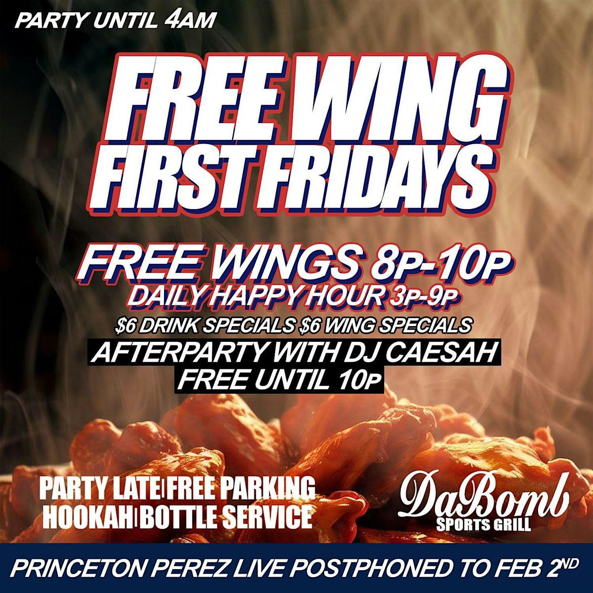 Free WINGS 1ST FRIDAYS