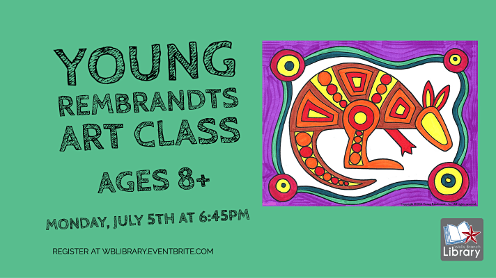 *Indoor Event* Young Rembrandts Art Class (ages 8+)