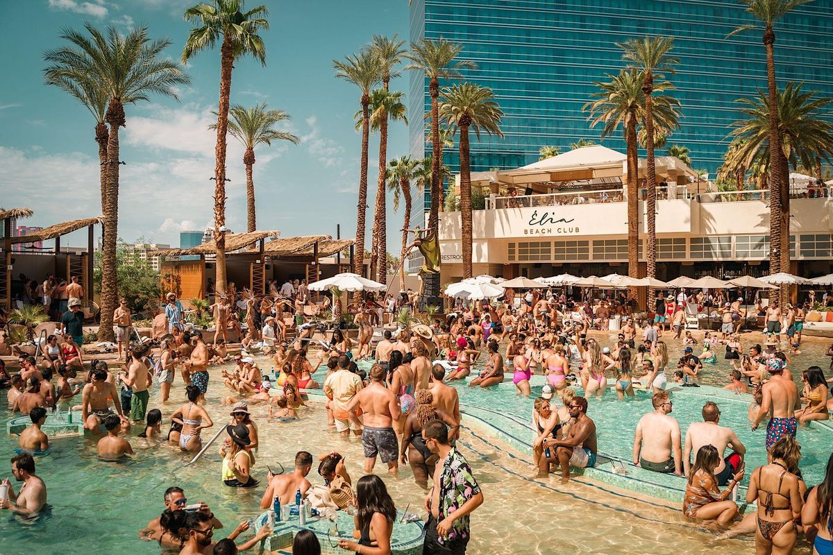 ELIA BEACH CLUB - THE BEST BEACH CLUB POOL PARTY IN LAS VEGAS!!